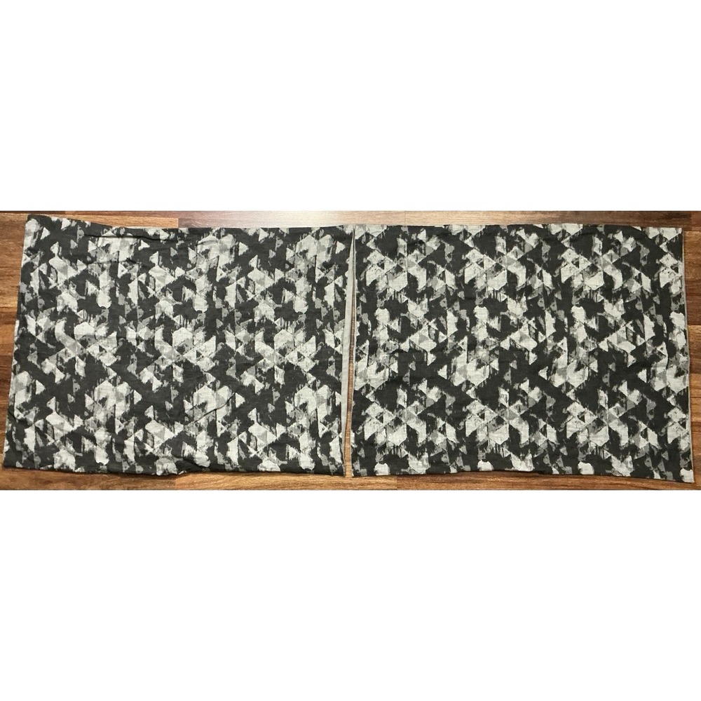 Pair Of Noble Excellence MODERNE Standard Pillow Shams 100% Linen/Cotton 20 X 26